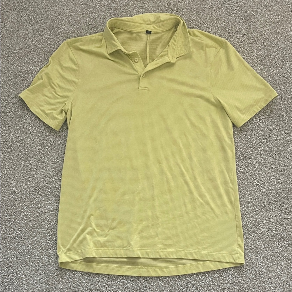 Men's Lululemon Dew Green Evolution Short Sleeve Polo Size Large